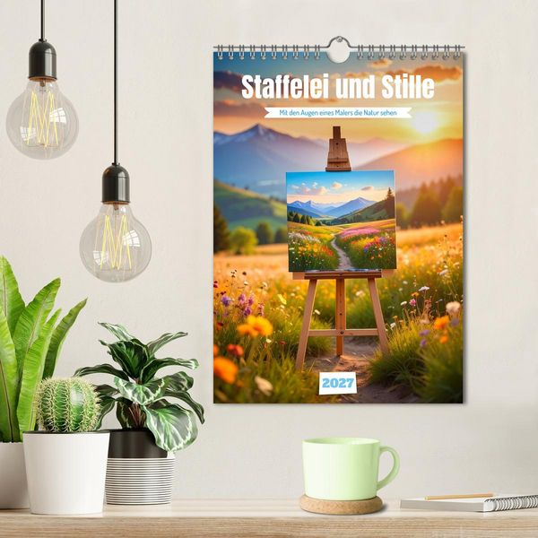 Produktbild: Staffelei und Stille (Wandkalender 2027 DIN A4 hoch), CALVENDO Monatskalender