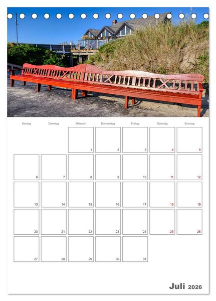 Produktbild: F&ouml;hr &hellip; verliebt in die Insel (Tischkalender 2026 DIN A5 hoch), CALVENDO Monatskalender