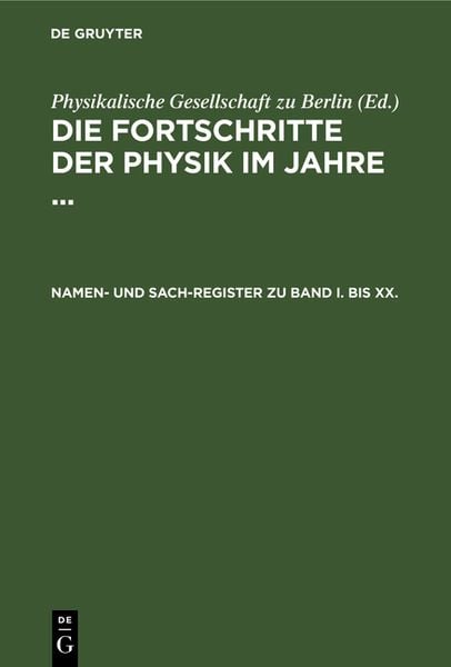 Produktbild: Namen- und Sach-Register zu Band I. bis XX.