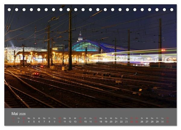 Produktbild: K&Ouml;LN BEI NACHT (Tischkalender 2026 DIN A5 quer), CALVENDO Monatskalender