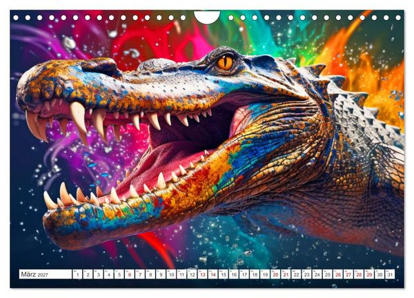 Produktbild: Farbsplash in der Tierwelt (Wandkalender 2027 DIN A4 quer), CALVENDO Monatskalender