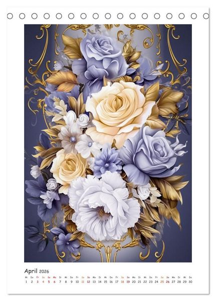 Produktbild: Blumen-Sinfonie (Tischkalender 2026 DIN A5 hoch), CALVENDO Monatskalender