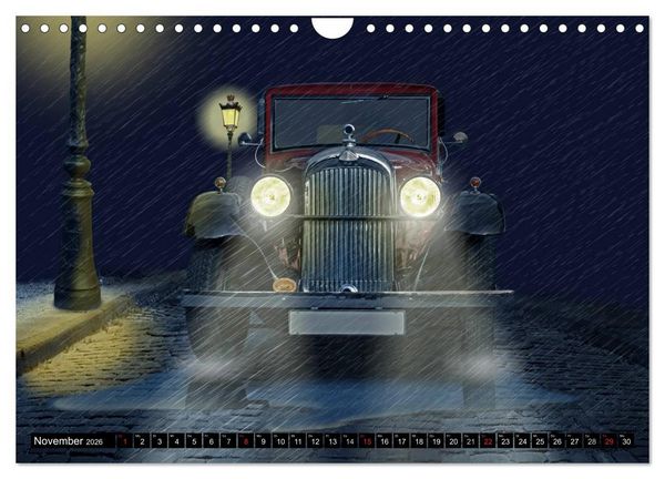 Produktbild: Oldtimer Romantik (Wandkalender 2026 DIN A4 quer), CALVENDO Monatskalender