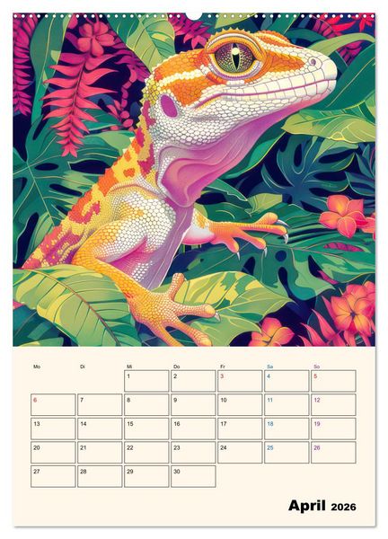 Produktbild: Dschungeltiere - Einzigartige Faszination (hochwertiger Premium Wandkalender 2026 DIN A2 hoch), Kunstdruck in Hochglanz
