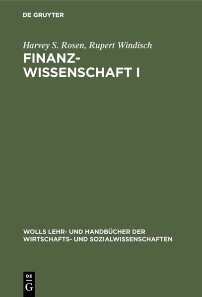 Produktbild: Finanzwissenschaft I