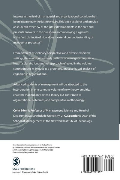 Produktbild: Managerial and Organizational Cognition