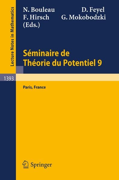 Produktbild: S&eacute;minaire de Th&eacute;orie du Potentiel Paris, No. 9