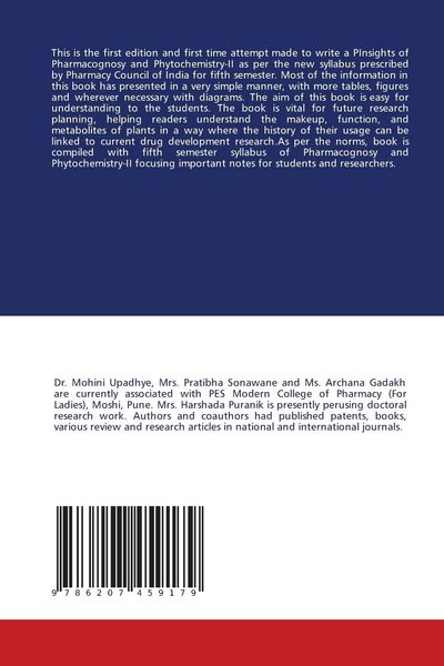 Produktbild: Insights of Pharmacognosy and Phytochemistry-II