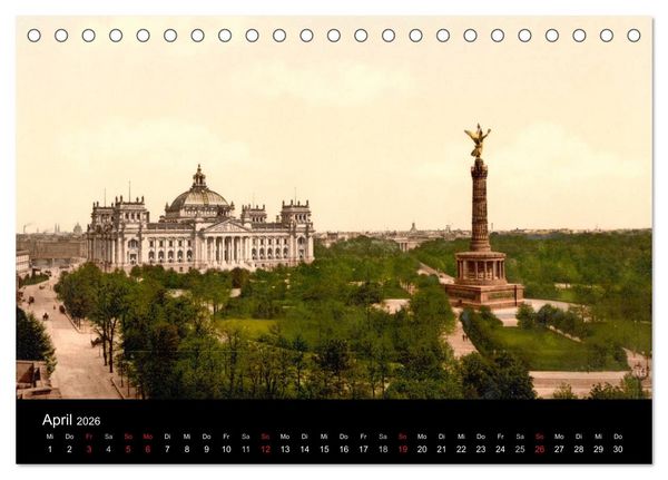 Produktbild: Berlin um 1900 (Tischkalender 2026 DIN A5 quer), CALVENDO Monatskalender