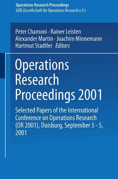Produktbild: Operations Research Proceedings 2001