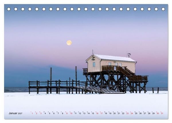 Produktbild: Nordseeurlaub in St. Peter-Ording (Tischkalender 2027 DIN A5 quer), CALVENDO Monatskalender