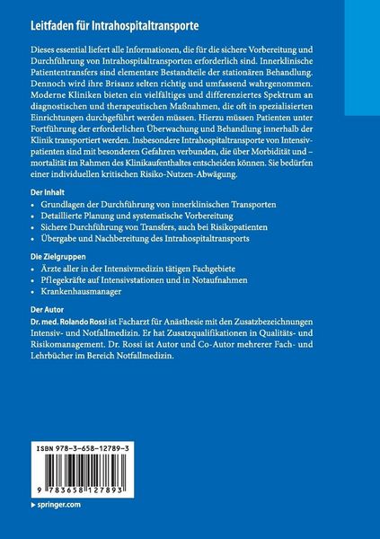 Produktbild: Leitfaden f&uuml;r Intrahospitaltransporte