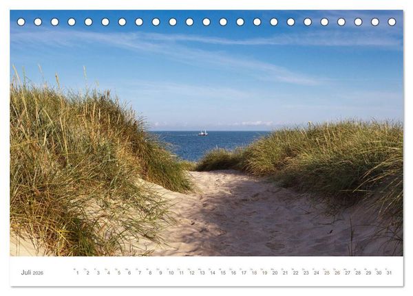 Produktbild: Stege & Wege auf Sylt (Tischkalender 2026 DIN A5 quer), CALVENDO Monatskalender