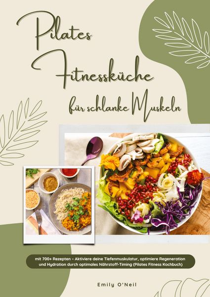 Produktbild: Pilates Fitnessk&uuml;che f&uuml;r schlanke Muskeln mit 700+ Rezepten - Aktiviere deine Tiefenmuskulatur, optimiere Regeneration & Hydration durch optimales N&auml;hrstoff-Timing (Pilates Fitness Kochbuch)