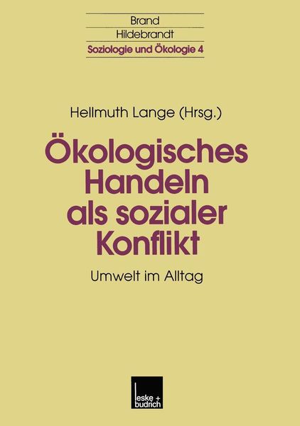 Produktbild: &Ouml;kologisches Handeln als sozialer Konflikt