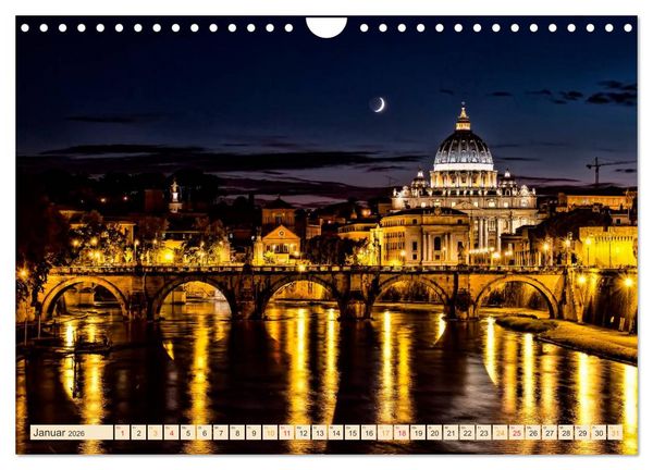 Produktbild: Metropolen der Welt - Skylines in der Nacht (Wandkalender 2026 DIN A4 quer), CALVENDO Monatskalender