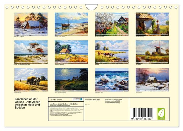 Produktbild: Landleben an der Ostsee - Alte Zeiten zwischen Meer und Bodden (Wandkalender 2026 DIN A4 quer), CALVENDO Monatskalender