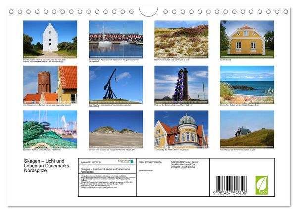 Produktbild: Skagen &ndash;&nbsp;Licht und Leben an D&auml;nemarks Nordspitze (Wandkalender 2026 DIN A4 quer), CALVENDO Monatskalender