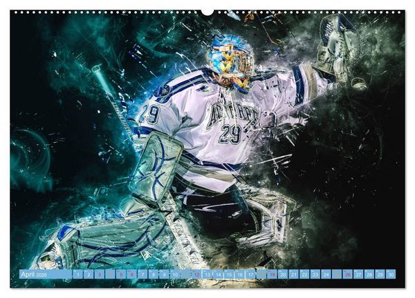 Produktbild: Eishockey - extrem cool (hochwertiger Premium Wandkalender 2026 DIN A2 quer), Kunstdruck in Hochglanz