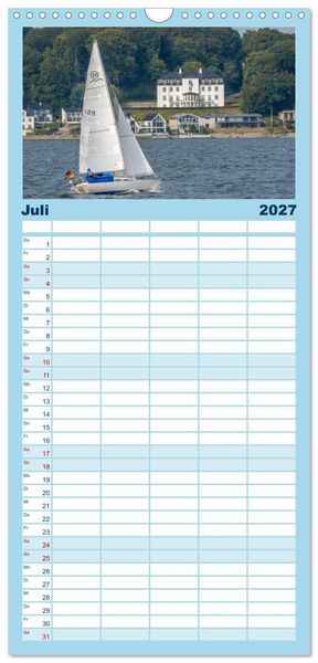 Produktbild: Familienplaner 2027 - Flensburg maritim mit 5 Spalten (Wandkalender, 21 x 45 cm) CALVENDO