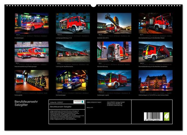 Produktbild: Berufsfeuerwehr Salzgitter (hochwertiger Premium Wandkalender 2026 DIN A2 quer), Kunstdruck in Hochglanz