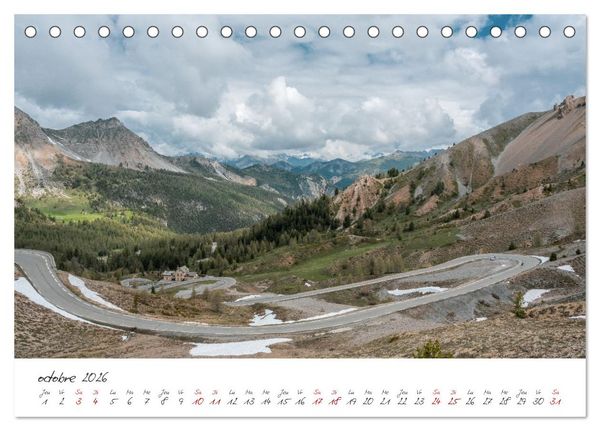 Produktbild: Le col de l'Izoard sur la route des Grandes Alpes (Calendrier de bureau 2026 DIN A5 vertical), CALVENDO calendrier mensuel