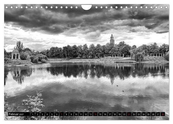 Produktbild: Magdeburg in Schwarz - Wei&szlig; (Wandkalender 2027 DIN A4 quer), CALVENDO Monatskalender
