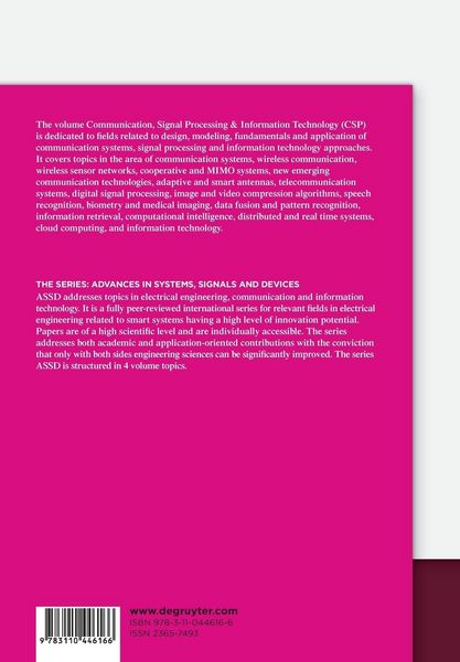 Produktbild: Communication, Signal Processing & Information Technology