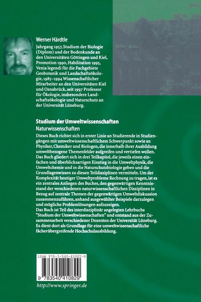 Produktbild: Studium der Umweltwissenschaften