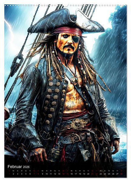 Produktbild: Wilde Piraten (hochwertiger Premium Wandkalender 2026 DIN A2 hoch), Kunstdruck in Hochglanz