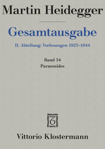 Produktbild: Parmenides (Wintersemester 1942/43)