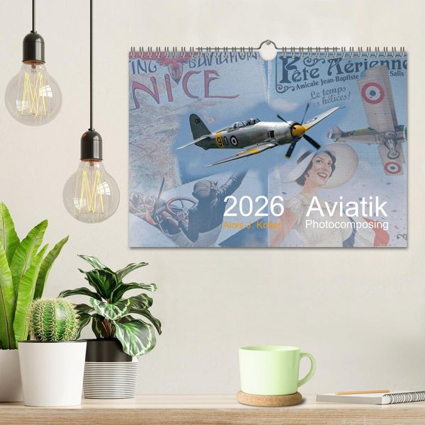 Produktbild: Aviatik Photocomposing 2026 (Wandkalender 2026 DIN A4 quer), CALVENDO Monatskalender