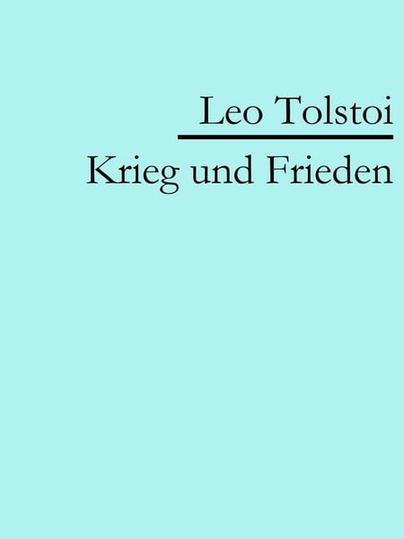 Produktbild: Krieg und Frieden