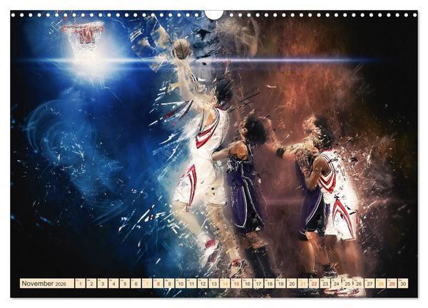 Produktbild: Basketball extrem (Wandkalender 2026 DIN A3 quer), CALVENDO Monatskalender
