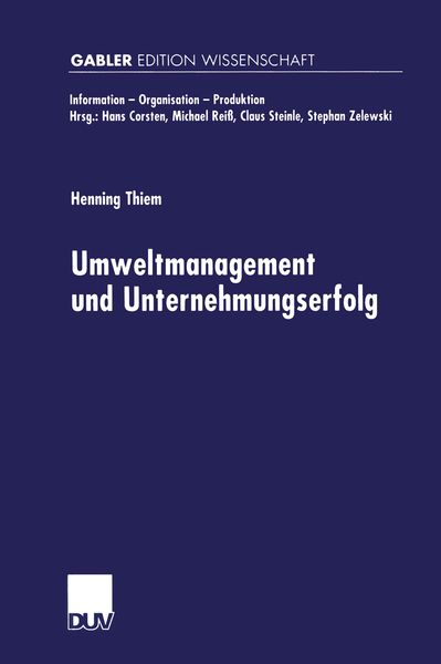Produktbild: Umweltmanagement und Unternehmungserfolg