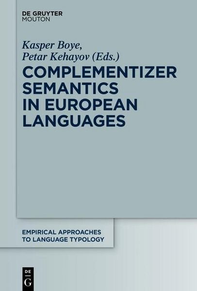 Produktbild: Complementizer Semantics in European Languages