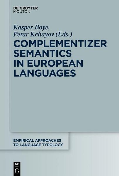 Produktbild: Complementizer Semantics in European Languages