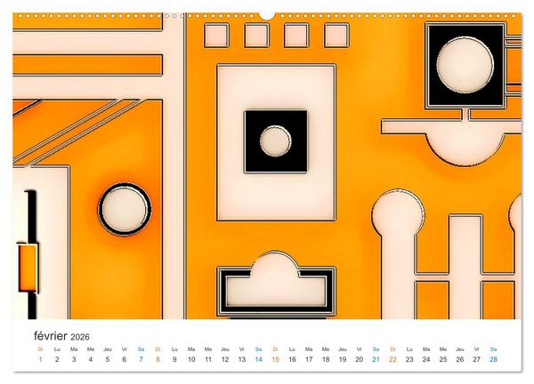 Produktbild: L'art abstrait aux mille facettes (Calendrier mural 2026 DIN A2 vertical) calendrier de bureau