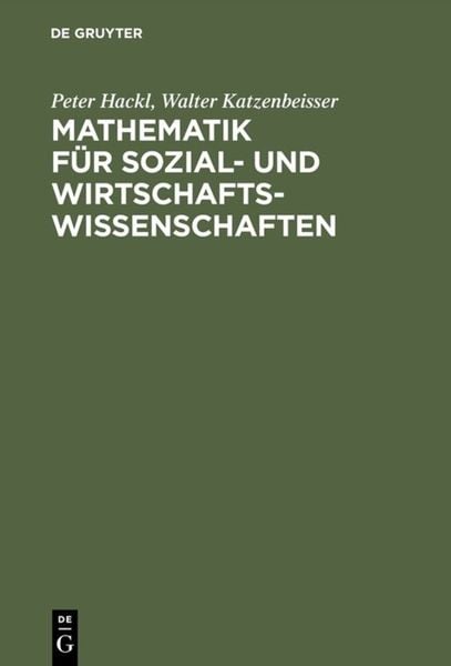 Produktbild: Mathematik f&uuml;r Sozial- und Wirtschaftswissenschaften