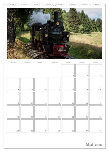 Produktbild: Mit Dampf durch den Harz (Wandkalender 2026 DIN A2 hoch), CALVENDO Monatskalender