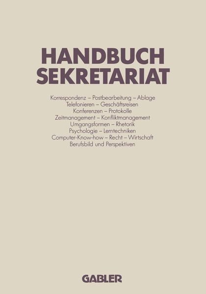 Produktbild: Handbuch Sekretariat