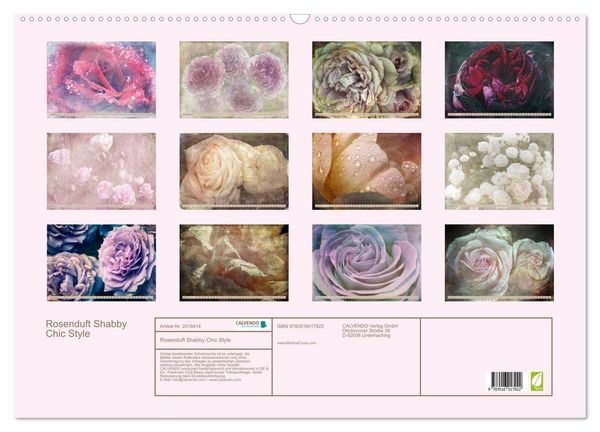 Produktbild: Rosenduft Shabby Chic Style (Wandkalender 2026 DIN A2 quer), CALVENDO Monatskalender