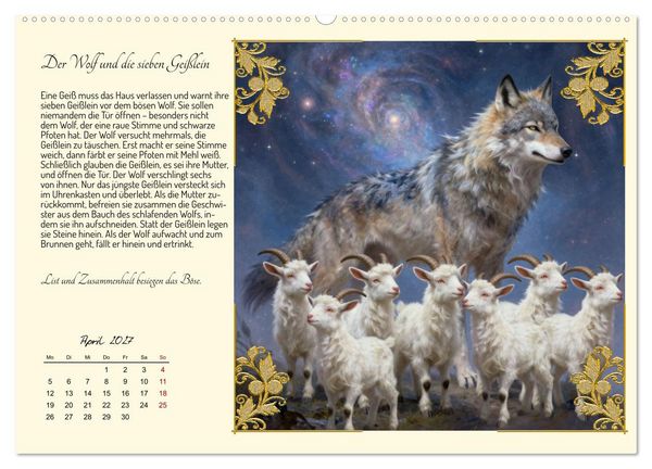 Produktbild: Die sch&ouml;nsten M&auml;rchen (hochwertiger Premium Wandkalender 2027 DIN A2 quer), Kunstdruck in Hochglanz