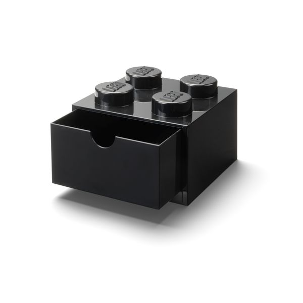 Produktbild: LEGO&reg; Schubladenelement 4 Noppen Schwarz