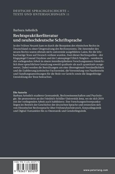 Produktbild: Rechtspraktikerliteratur und neuhochdeutsche Schriftsprache