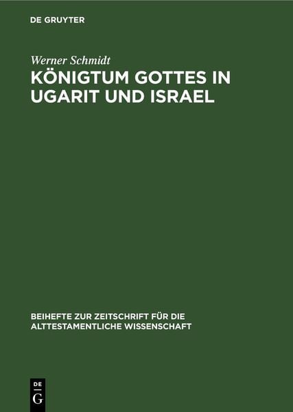 Produktbild: K&ouml;nigtum Gottes in Ugarit und Israel