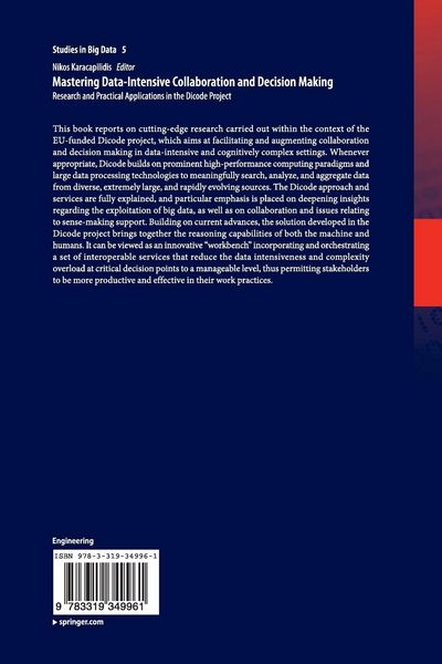 Produktbild: Mastering Data-Intensive Collaboration and Decision Making