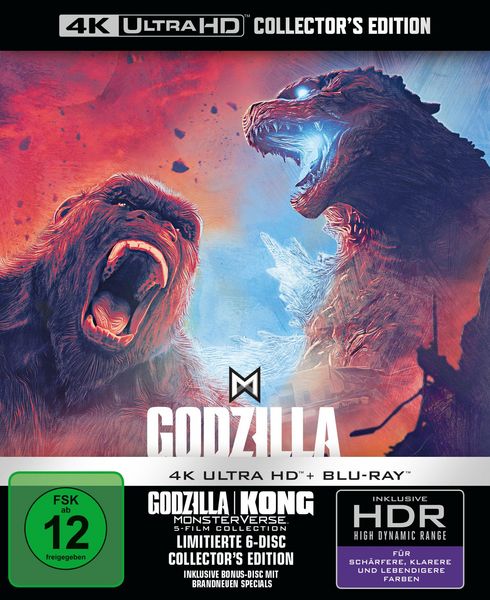 Godzilla Kong Monsterverse 5-Film Collection (4K Ultra HD) (+ Bonus-Blu-ray), Blu-ray 4K