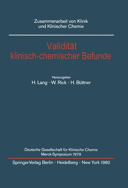 Produktbild: Validit&auml;t klinisch-chemischer Befunde