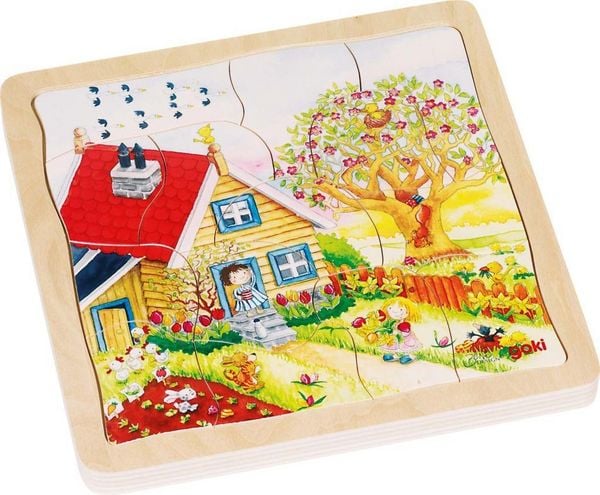 Schichtenpuzzle Jahreszeiten 54 Teile